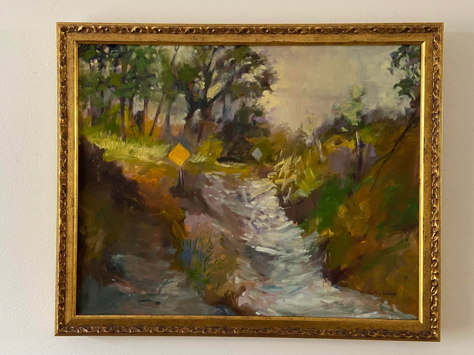 Contemporary Original Plein Air Rural Missouri Landscape Oil Painting by Marina Movshina, Framed - 4