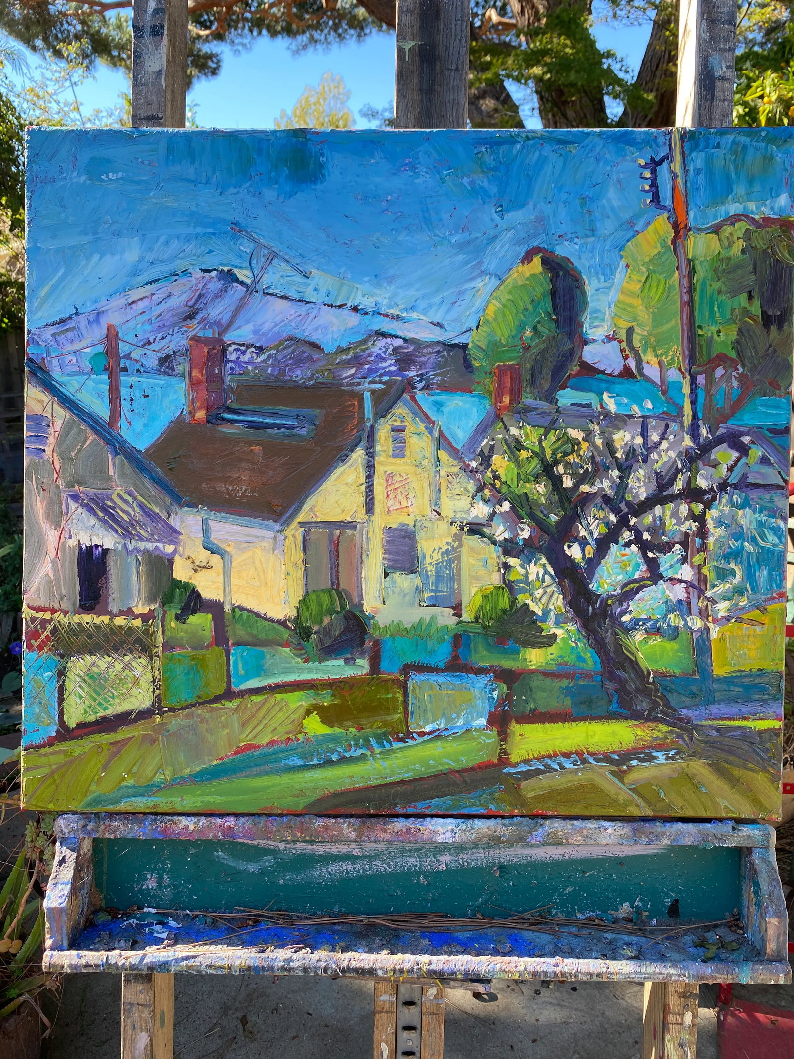 "Tam from Point Molate Winehaven" Contemporary Plein Air Landscape Oil Painting by James Hartman - 2