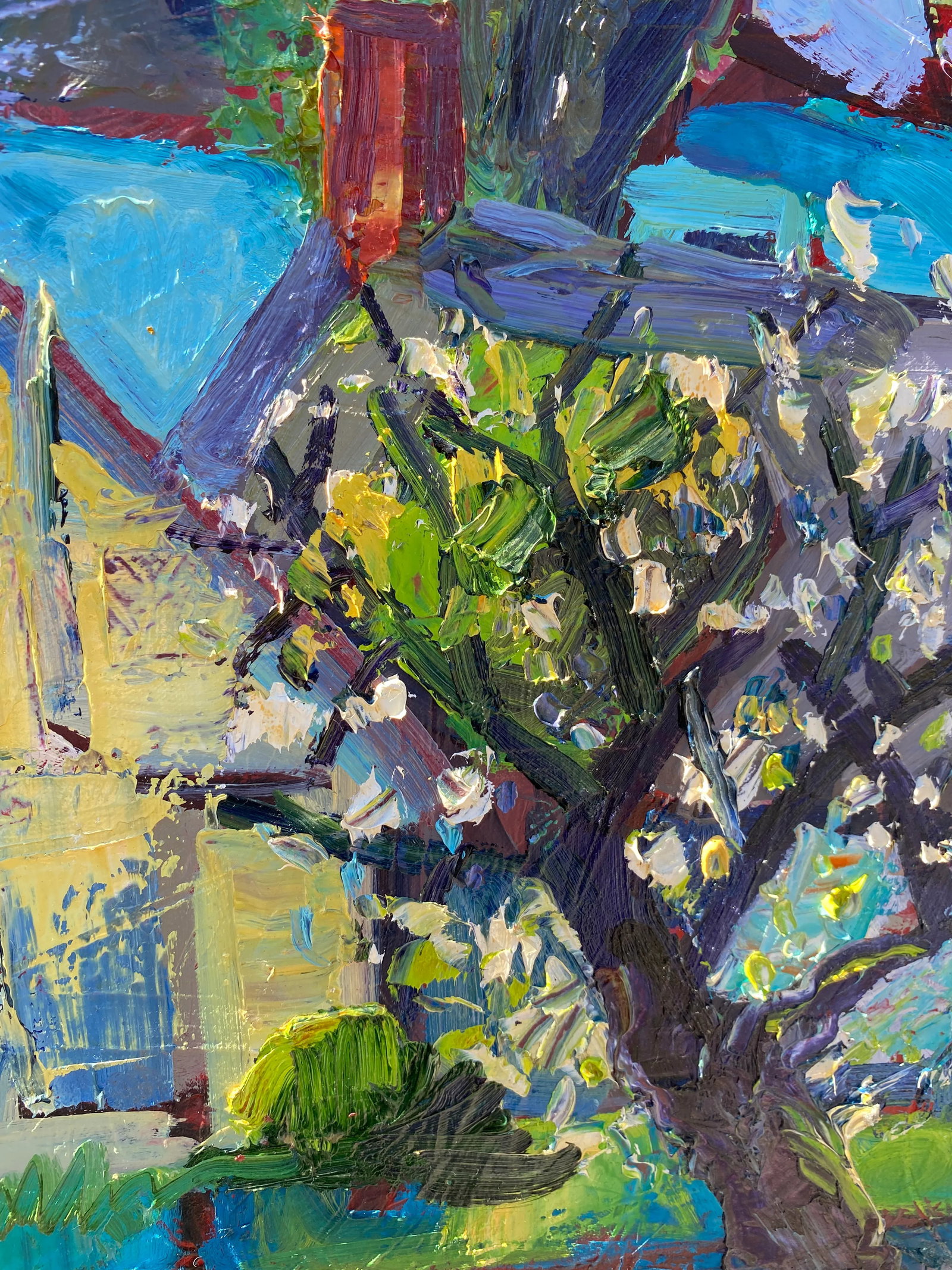 "Tam from Point Molate Winehaven" Contemporary Plein Air Landscape Oil Painting by James Hartman - 3