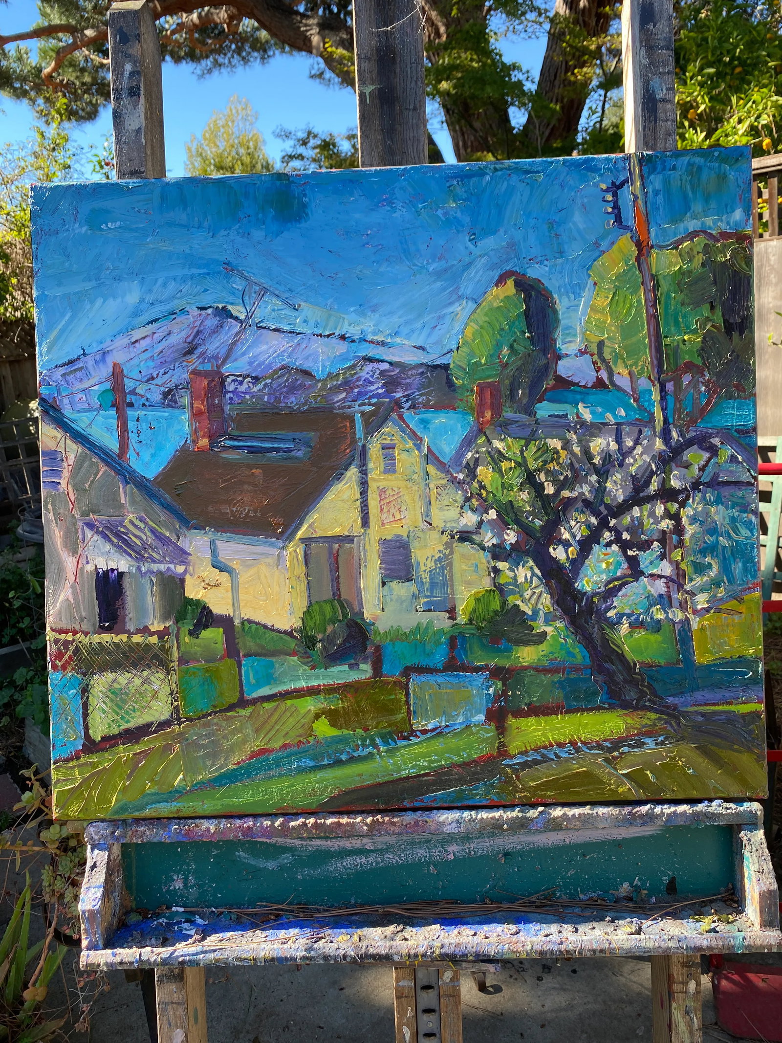 "Tam from Point Molate Winehaven" Contemporary Plein Air Landscape Oil Painting by James Hartman - 4