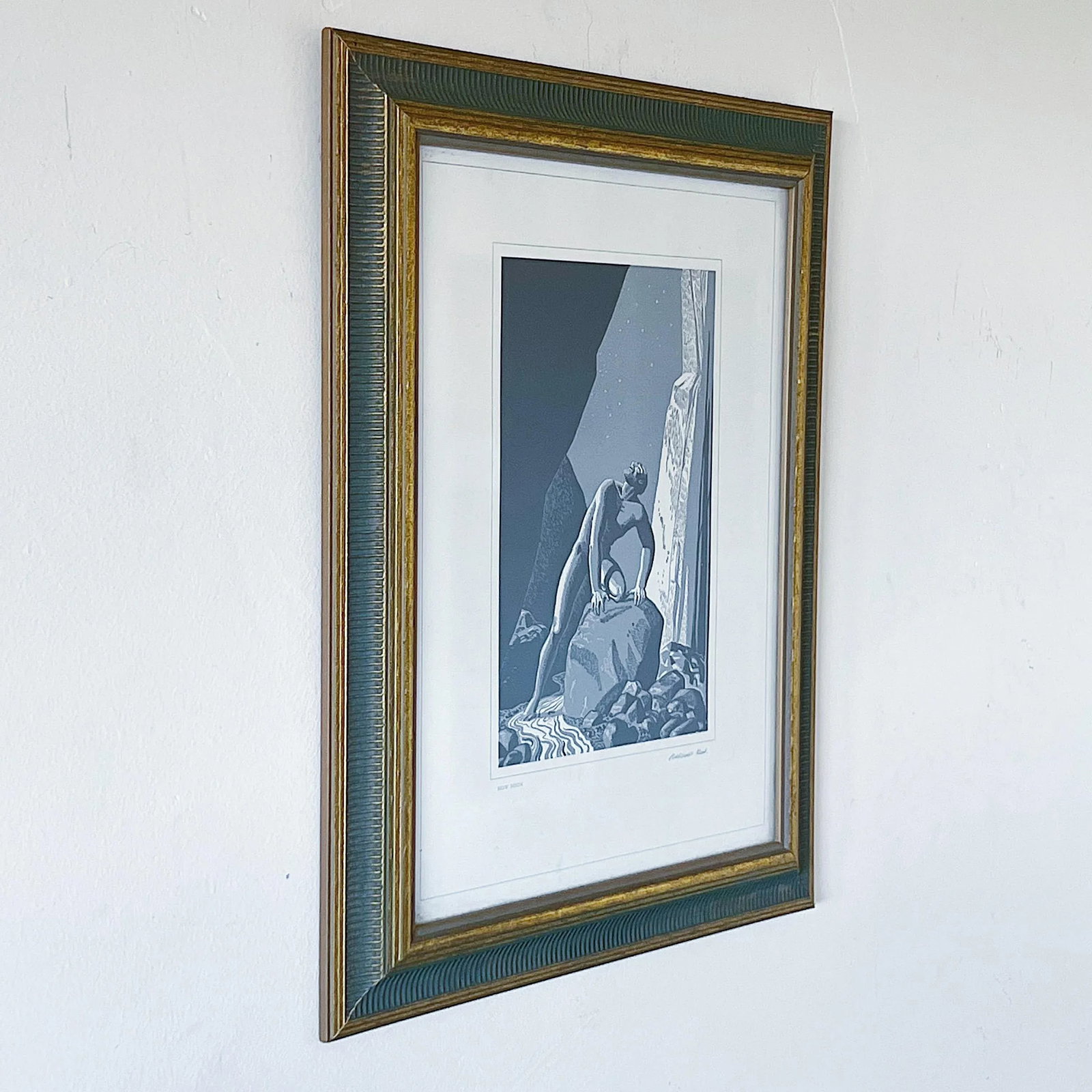 1940s "Many More" and "How Soon" Art Deco Figurative Prints After Rockwell Kent, Framed - a Pair - 2