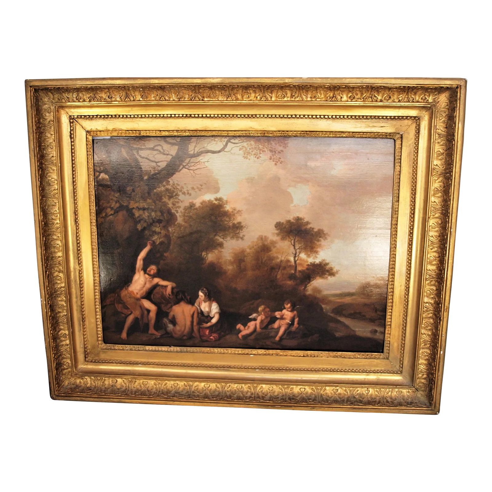 Large Epic Painting Bacchus Grapes and Cupids Late 1700's/Early 1800's (1 of 6)
