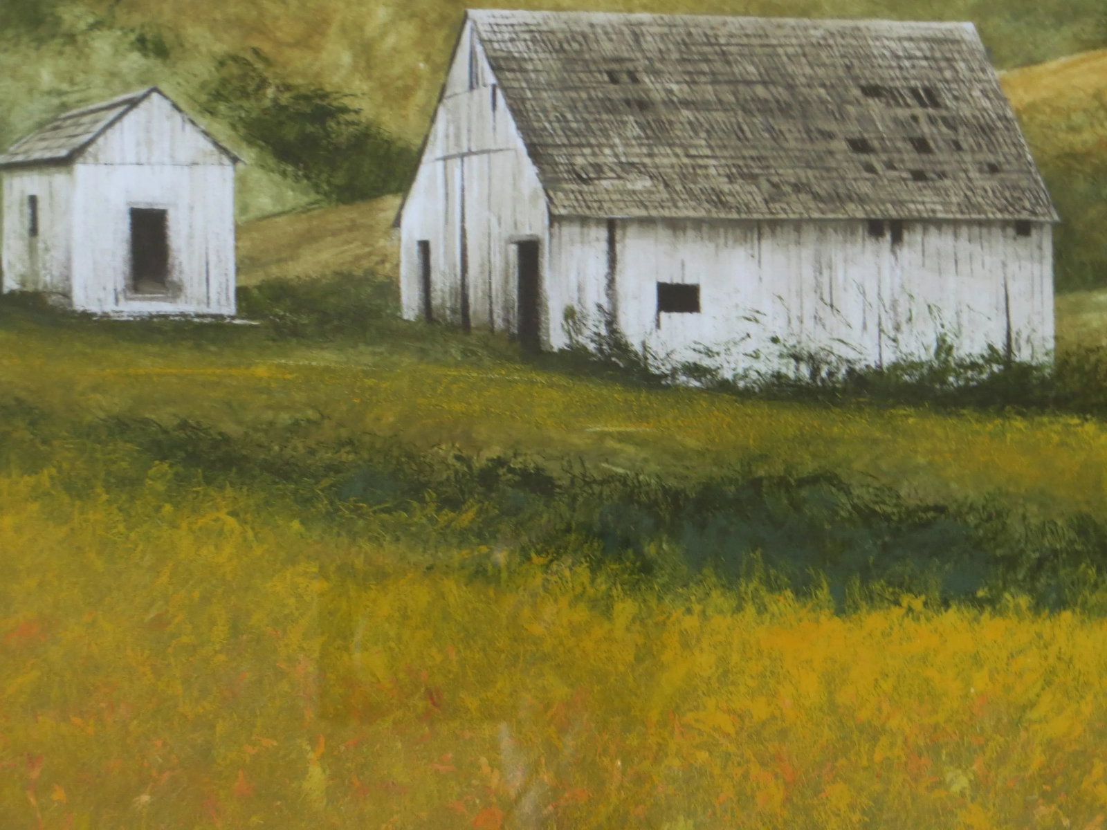 1990s "Rural Relics" Miguel Dominguez Watercolor Painting, Framed - 8