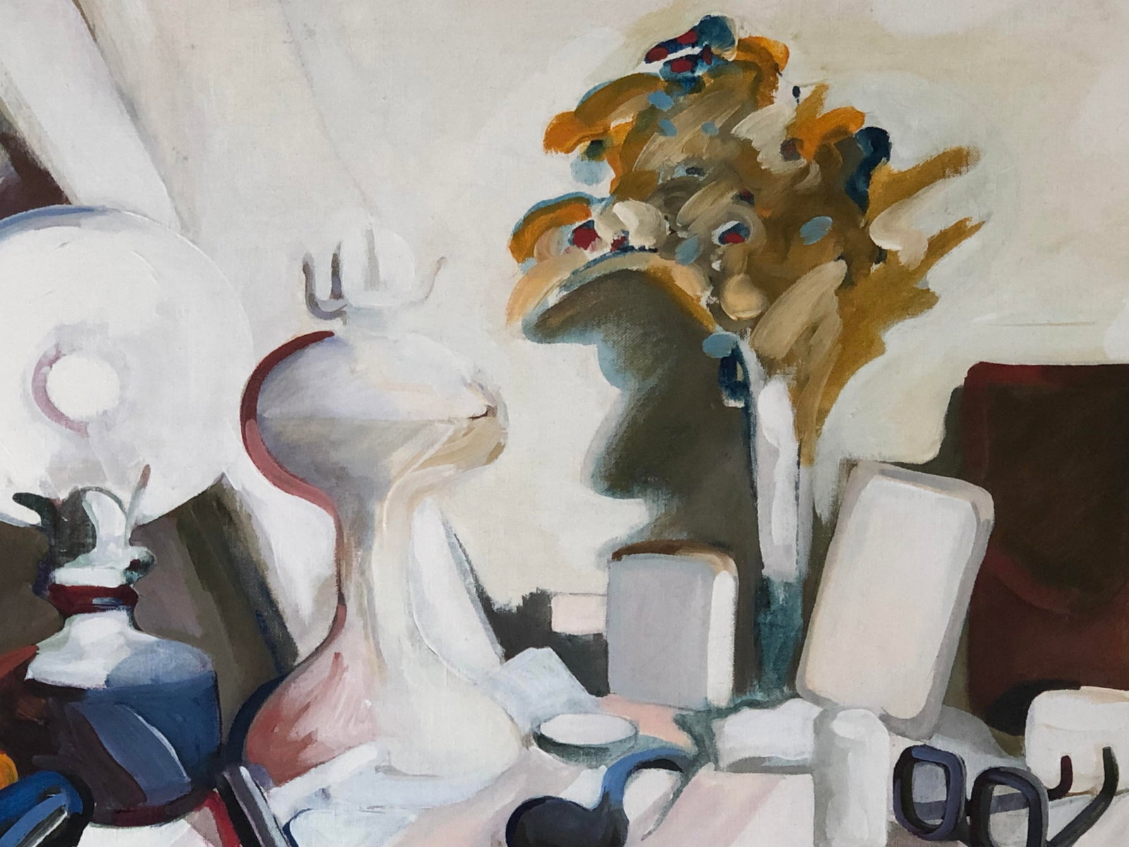 Large Mid 20th Century Original Window View With Still Life Painting by Ellen Lanyon - 2
