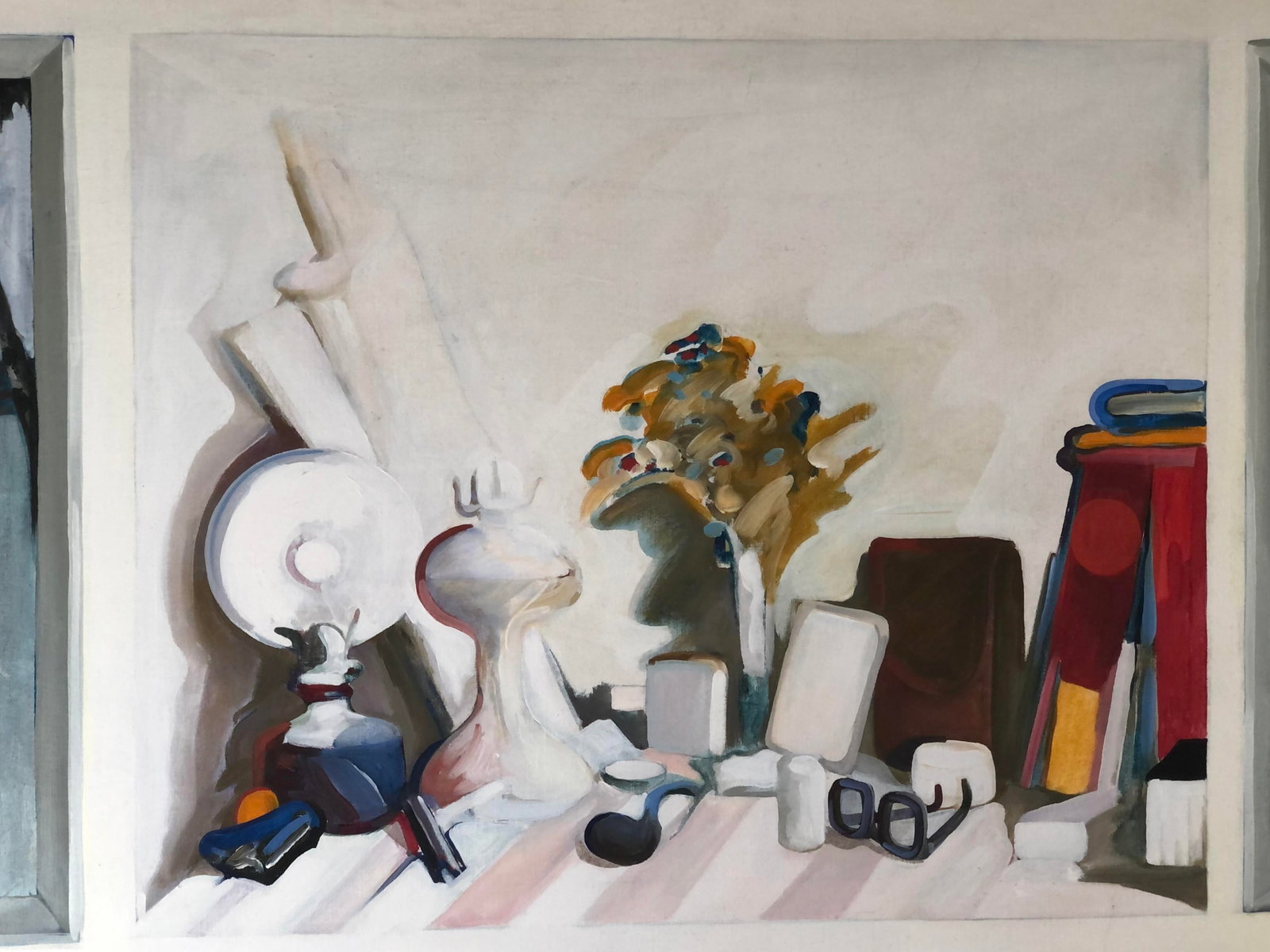 Large Mid 20th Century Original Window View With Still Life Painting by Ellen Lanyon - 3