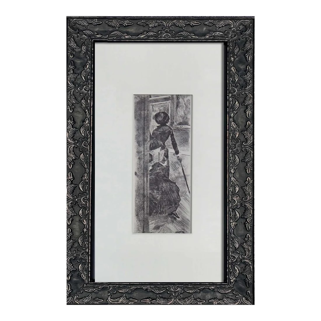 Edgar Degas Limited Edition Lithograph ~ "Au Louvre...Mary Cassatt": Limited Edition Lithograph, by Edgar Degas, Wove paper. Titled: Au Louvre: La Peinture (Mary Cassatt) . Size: 43 x 35cm. Proofed by Triton Press, New York, 1974 on Brandywine paper. A Limited