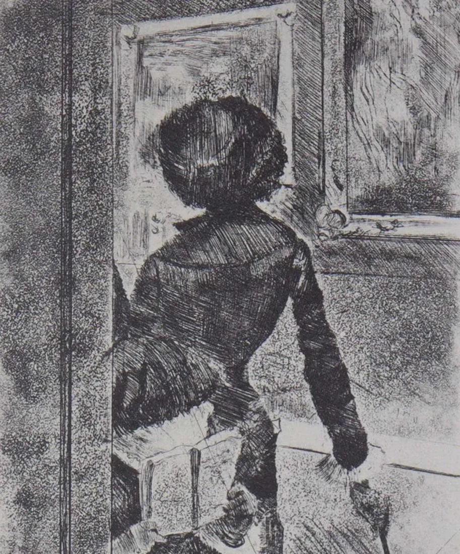 Edgar Degas Limited Edition Lithograph ~ "Au Louvre...Mary Cassatt" - 3