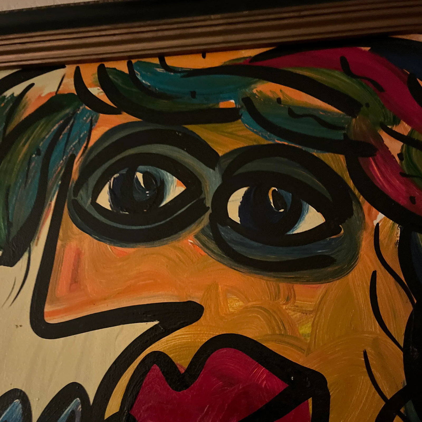 Late 20th Century Abstract Portrait Painting by Peter Robert Keil, Framed - 7