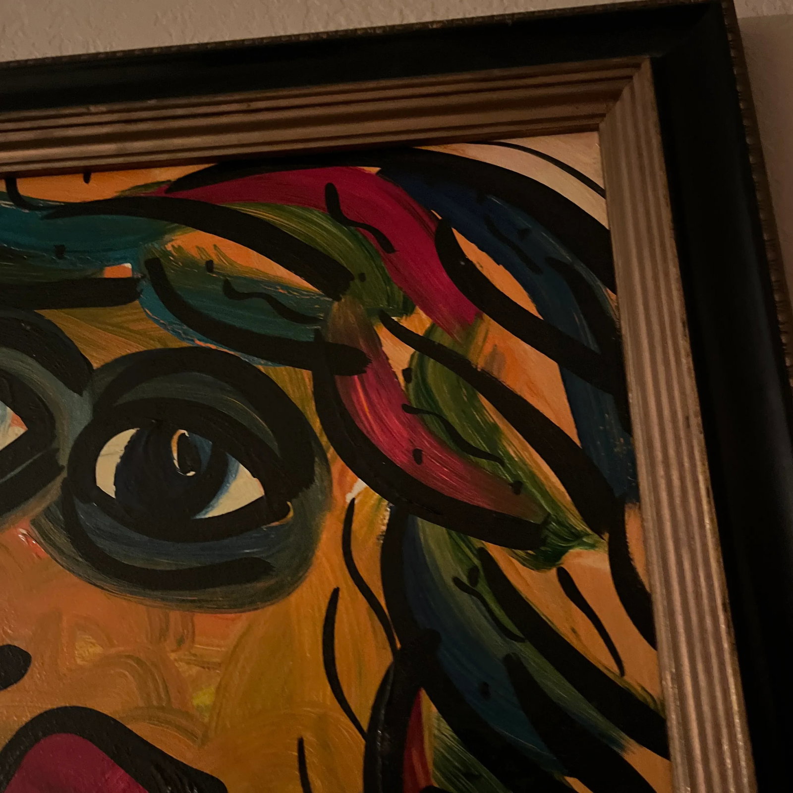 Late 20th Century Abstract Portrait Painting by Peter Robert Keil, Framed - 8