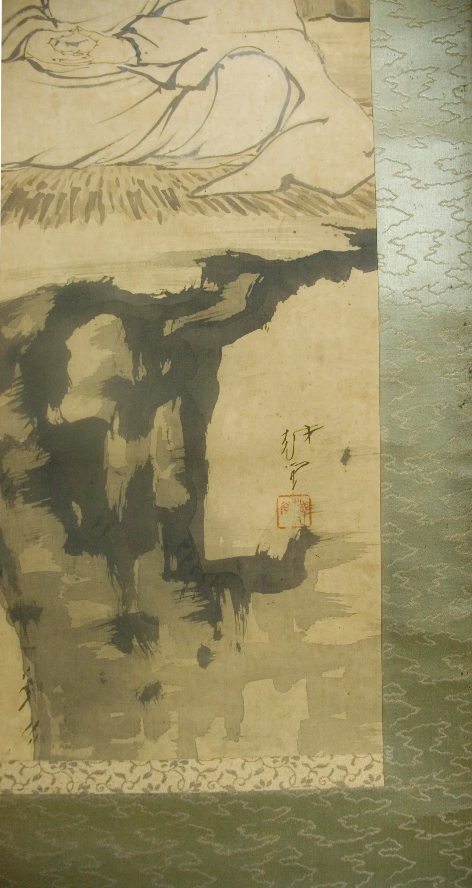Early 20th Century Japanese Mountain Throne Kannon Scroll - 3