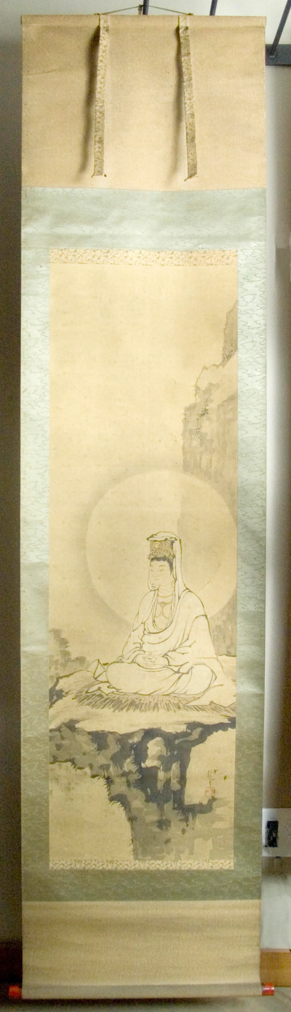 Early 20th Century Japanese Mountain Throne Kannon Scroll - 7