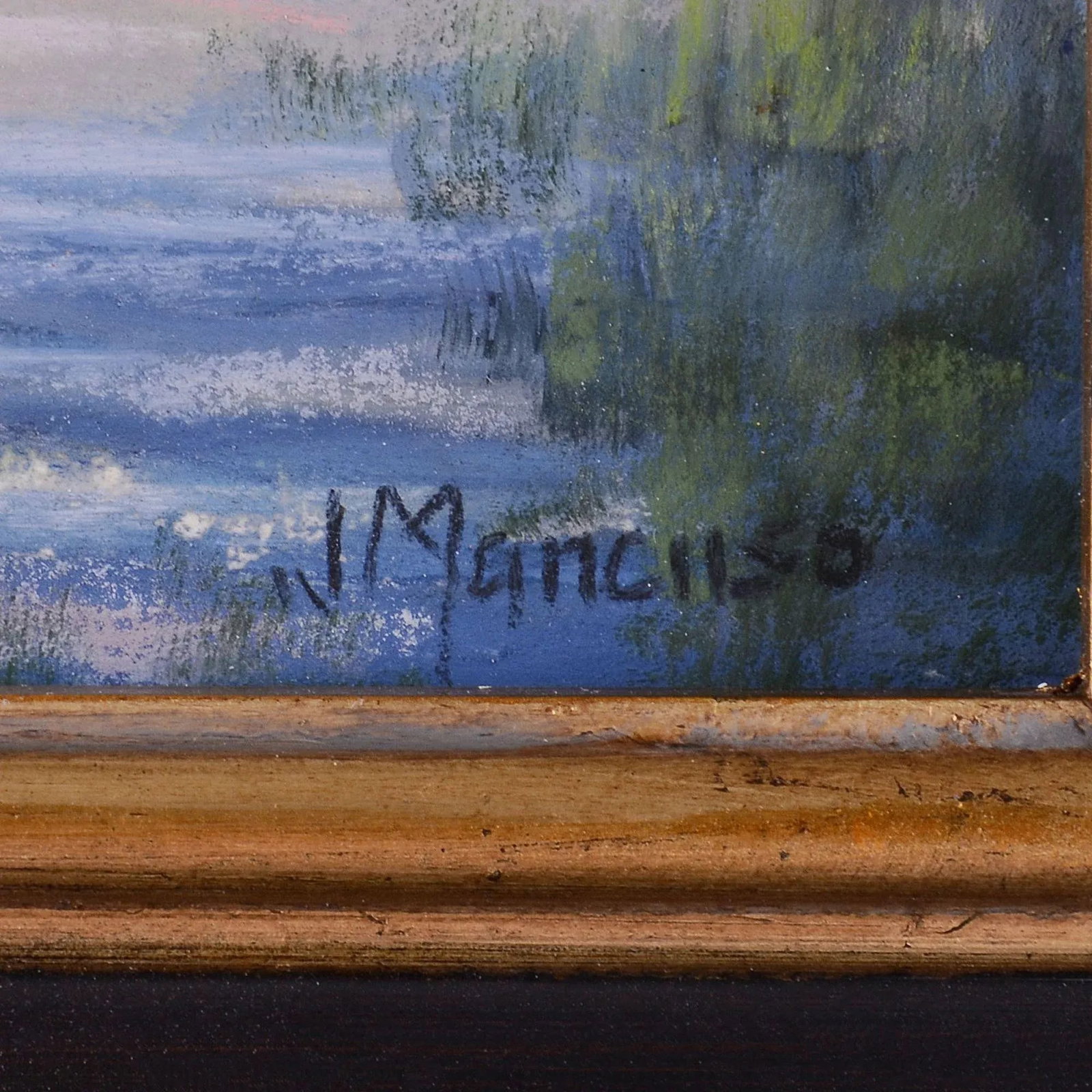 Joe Mancuso "Summer at the Lake Study" Pastel Painting - 4
