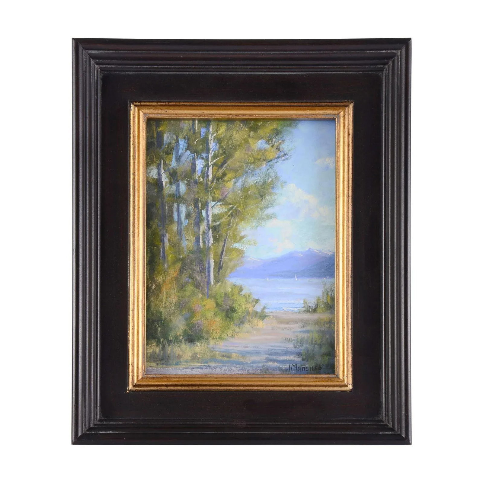 Joe Mancuso "Summer at the Lake Study" Pastel Painting - 6