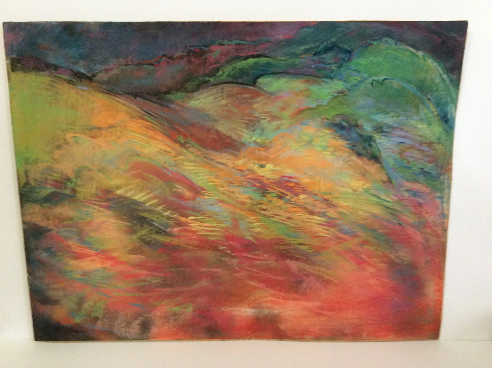 1970s Robert Domin Abstract Landscape Pastel Drawing - 10