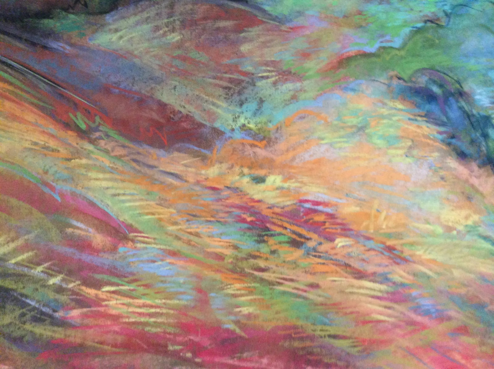 1970s Robert Domin Abstract Landscape Pastel Drawing - 3