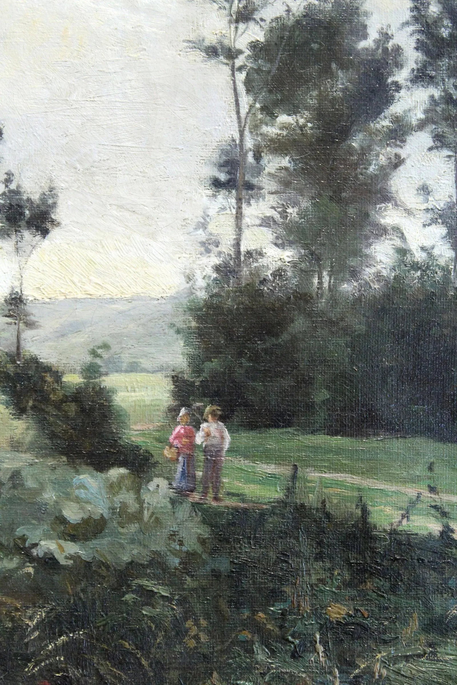 Early 20th Century "Country Road" Landscape Oil Painting by Jane Enders, Framed - 3