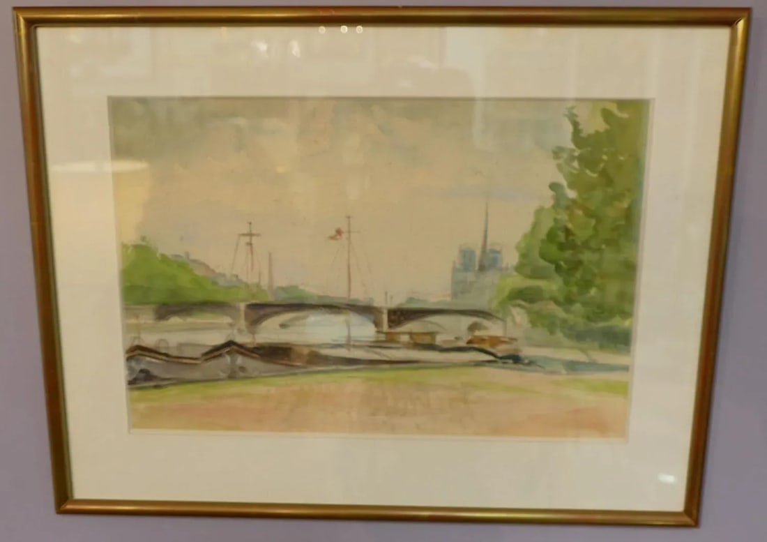 French Seaside Watercolor Painting - 2