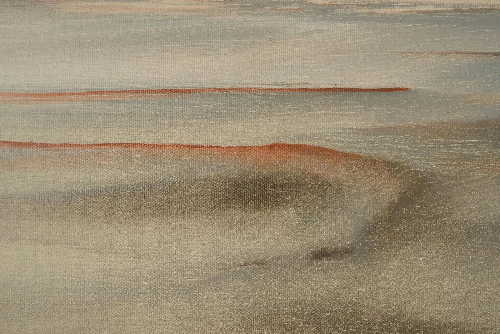 Vintage Bruce Chisolm Abstract Atmospheric Landscape Beach Painting, Framed - 7
