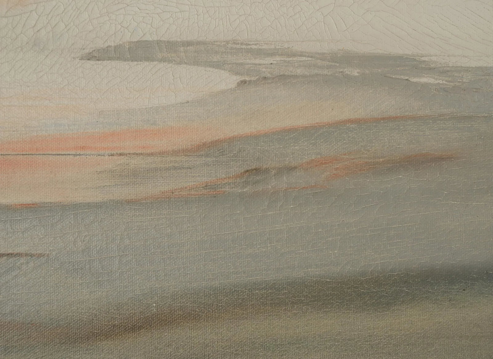 Vintage Bruce Chisolm Abstract Atmospheric Landscape Beach Painting, Framed - 8