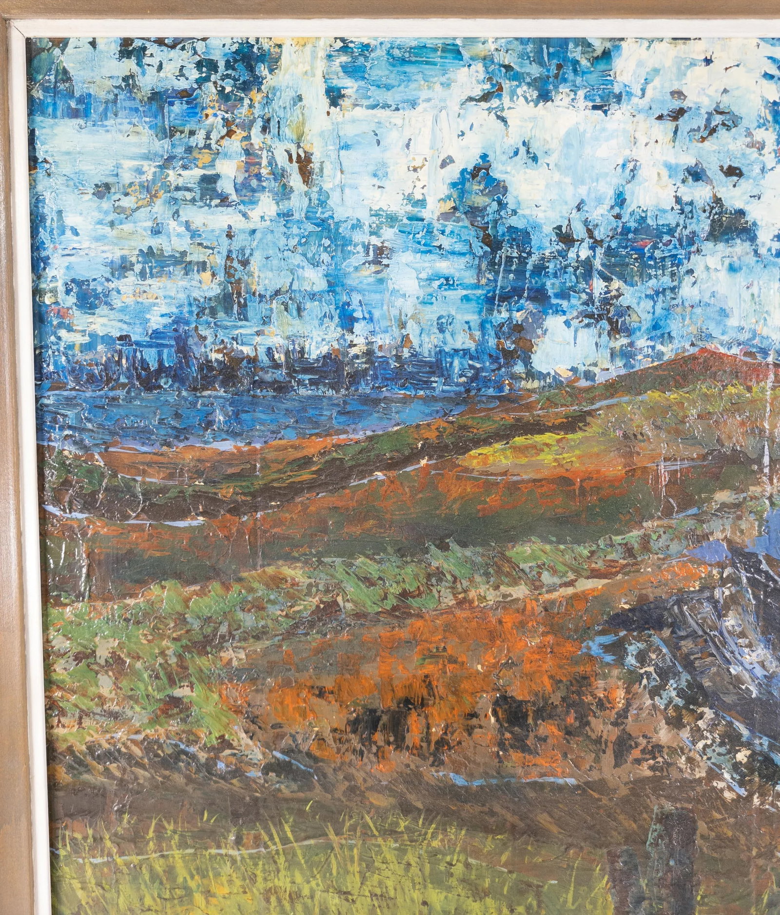 Mid-Century Abstract Landscape Painting of Lighthouses - 5
