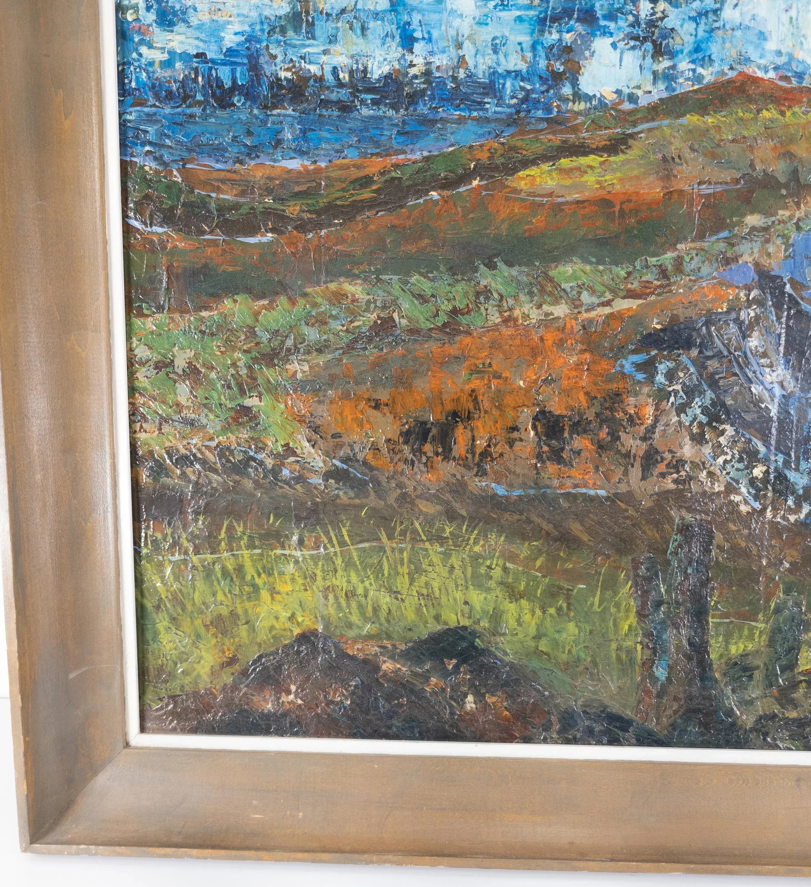 Mid-Century Abstract Landscape Painting of Lighthouses - 8