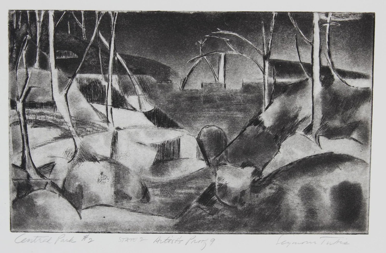 Central Park #2 1949 Etching - 3