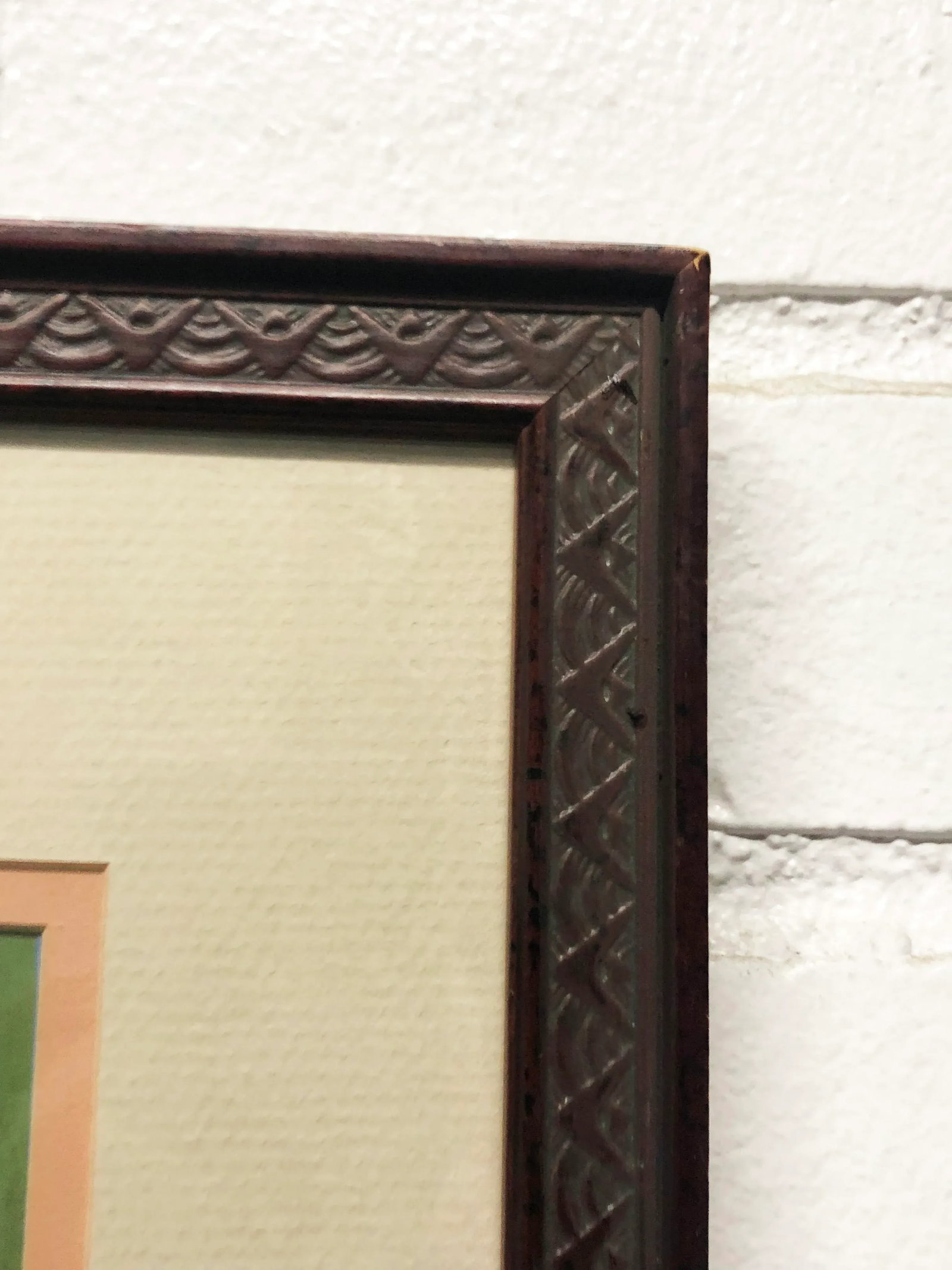 Pair Antique Thai Manuscript Gouache Paintings, Framed - Set of 2 - 8