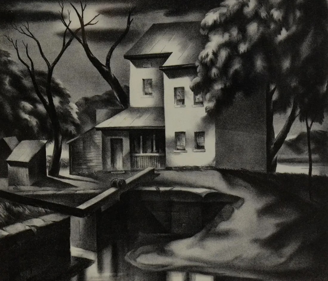 1940s "Lock House #64" G. Ralph Smith Lithograph, Framed - 2