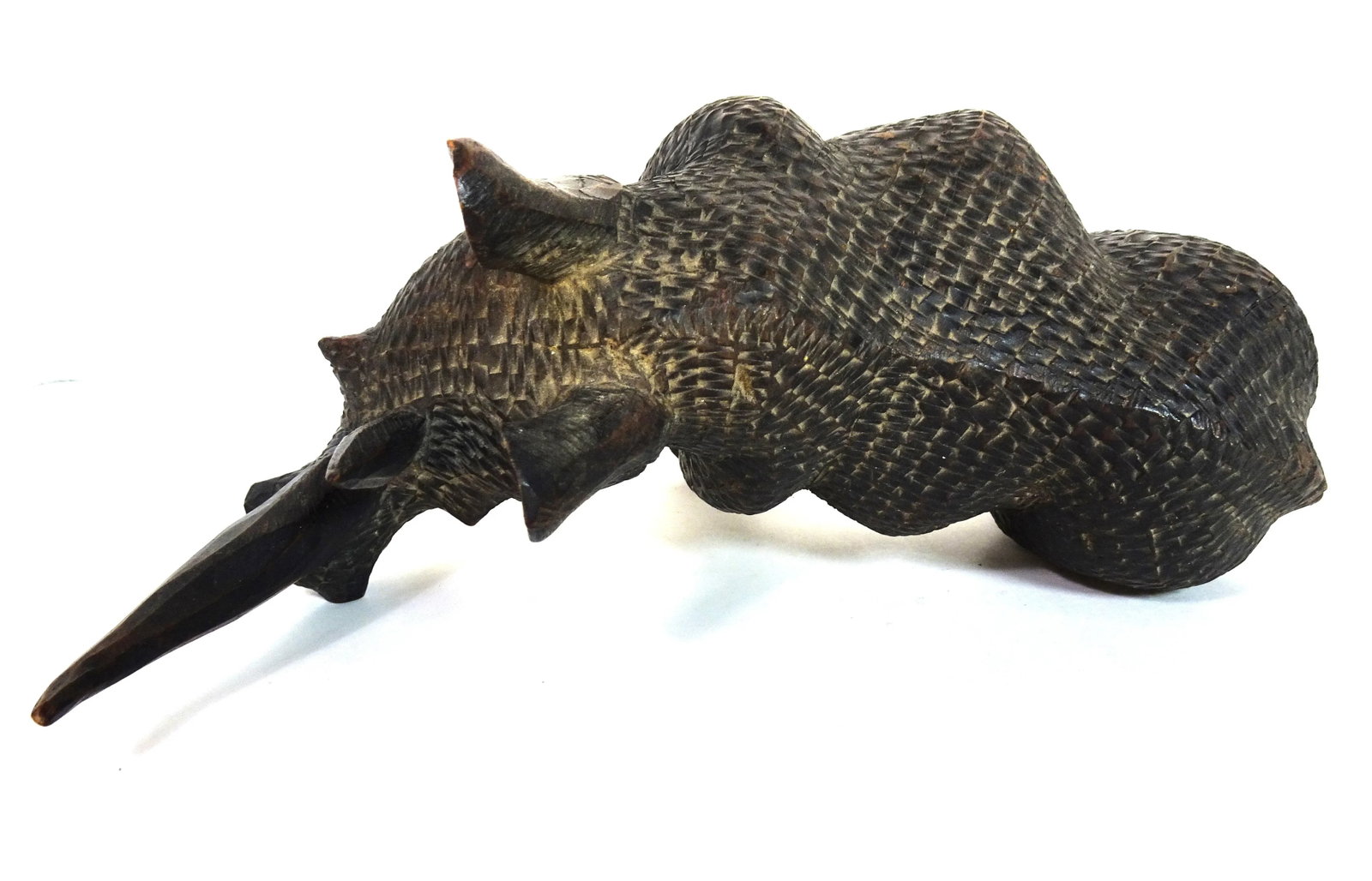 Mid 20th Century African Carved Wood Black Rhinoceros Sculpture - 10