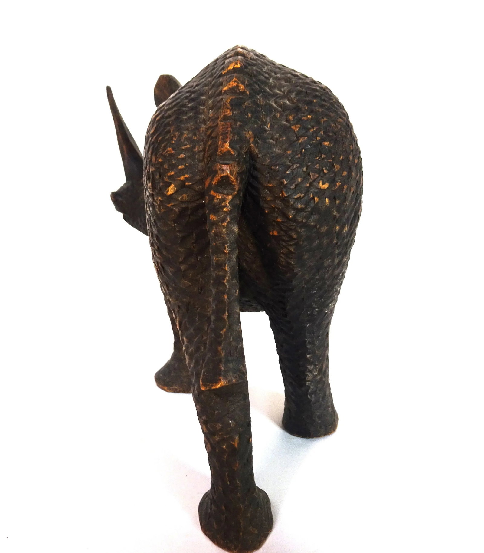 Mid 20th Century African Carved Wood Black Rhinoceros Sculpture - 6