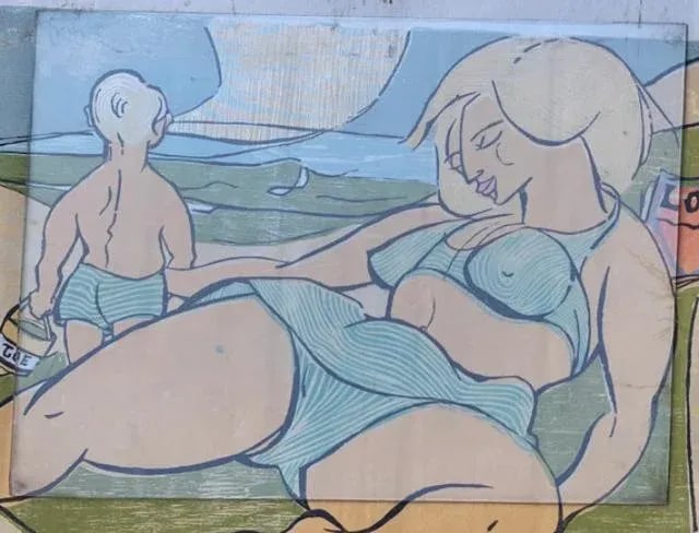 Mid 20th Century Pop Art Fashion Print of a Sunbathing Woman - 5