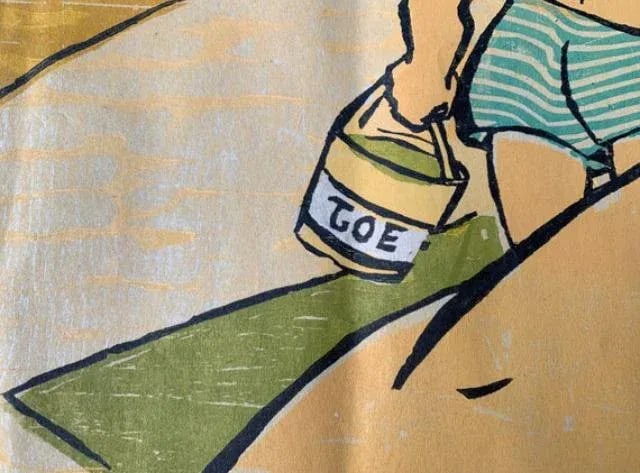 Mid 20th Century Pop Art Fashion Print of a Sunbathing Woman - 6