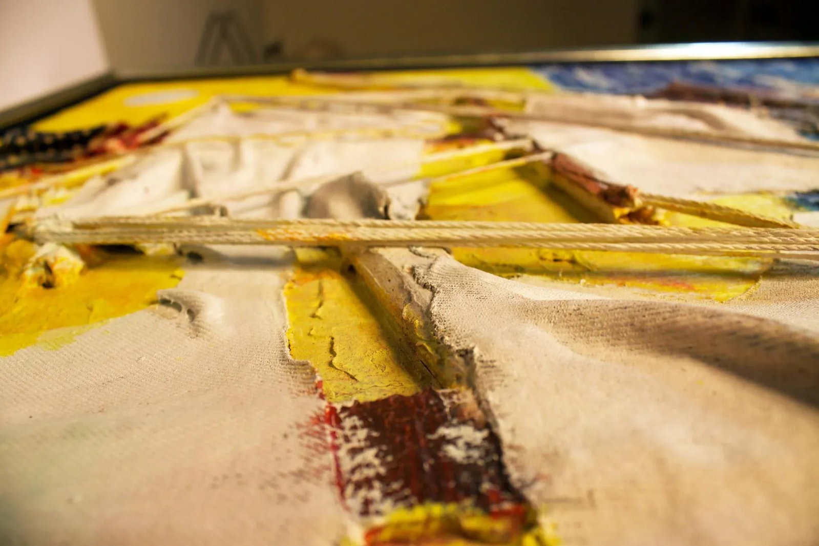 Contemporary Mixed Media Art of an American Clipper Ship - 4
