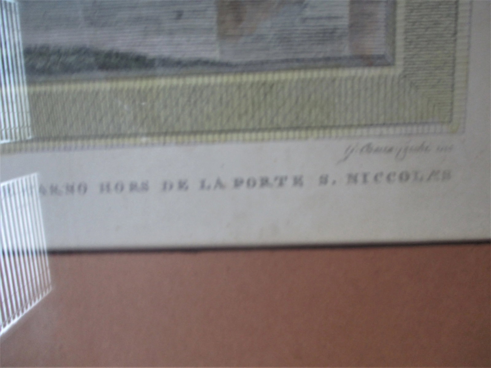 Guiseppe Zocchi (1711-1767) Hand Colored Engraving "Vue Du Pont a La Carraia" - 4
