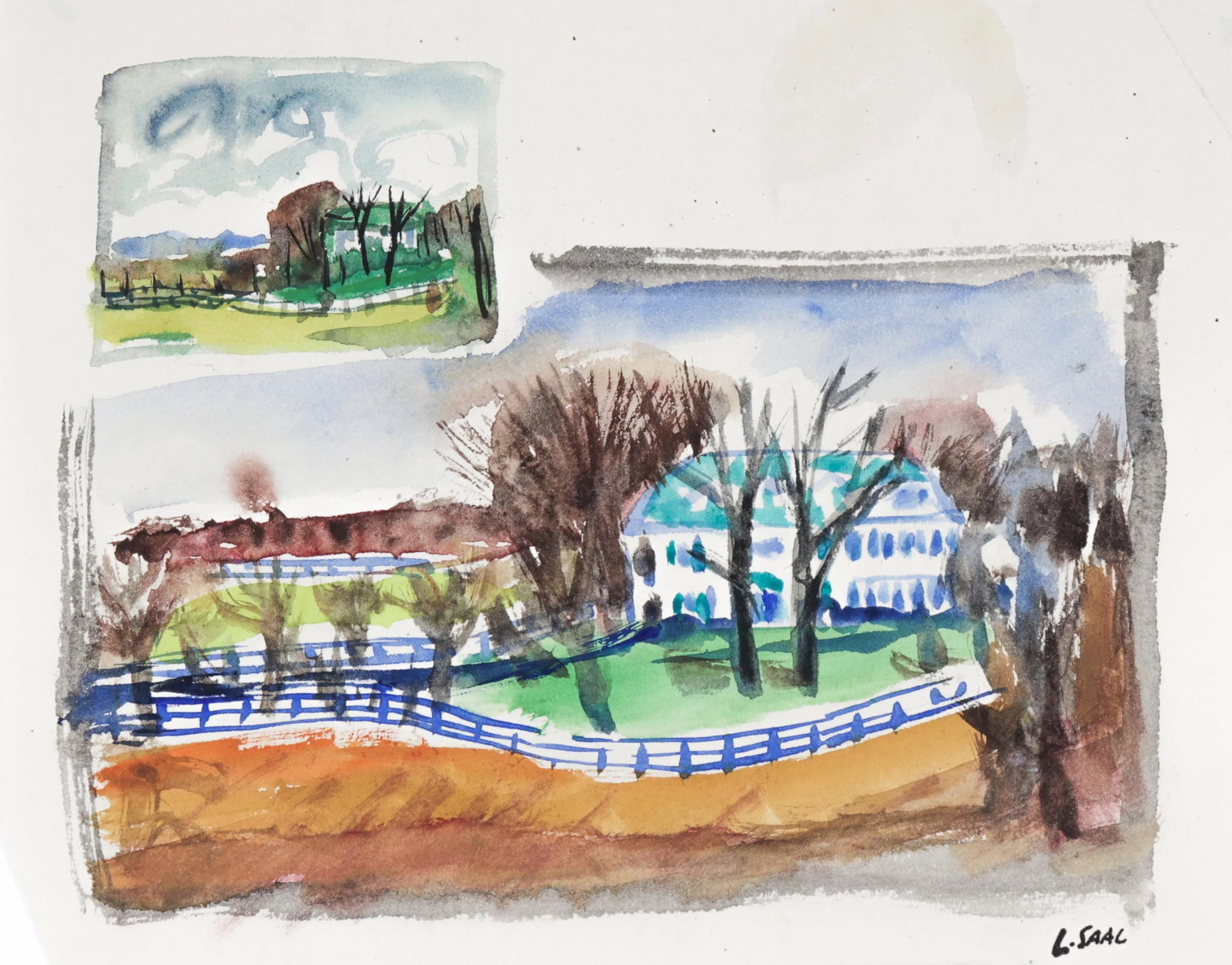 Critchfield Estate 1967 Watercolor - 3