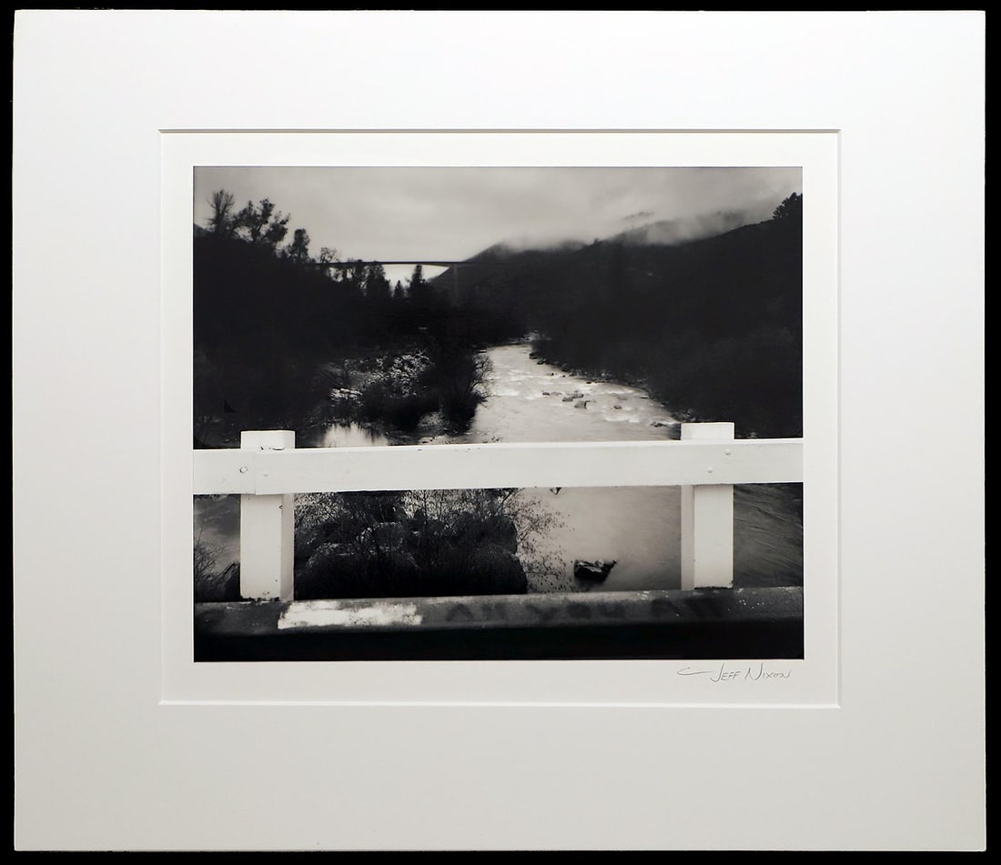 Contemporary Jeff Nixon Silver Halide Photograph, "Parrott's Ferry Bridge - Rain" - 2
