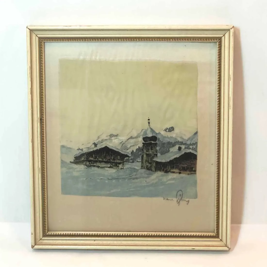 1920s "Onion Tops" Hans Figura Aquatint Silk Print, Framed (Sb18) - 7