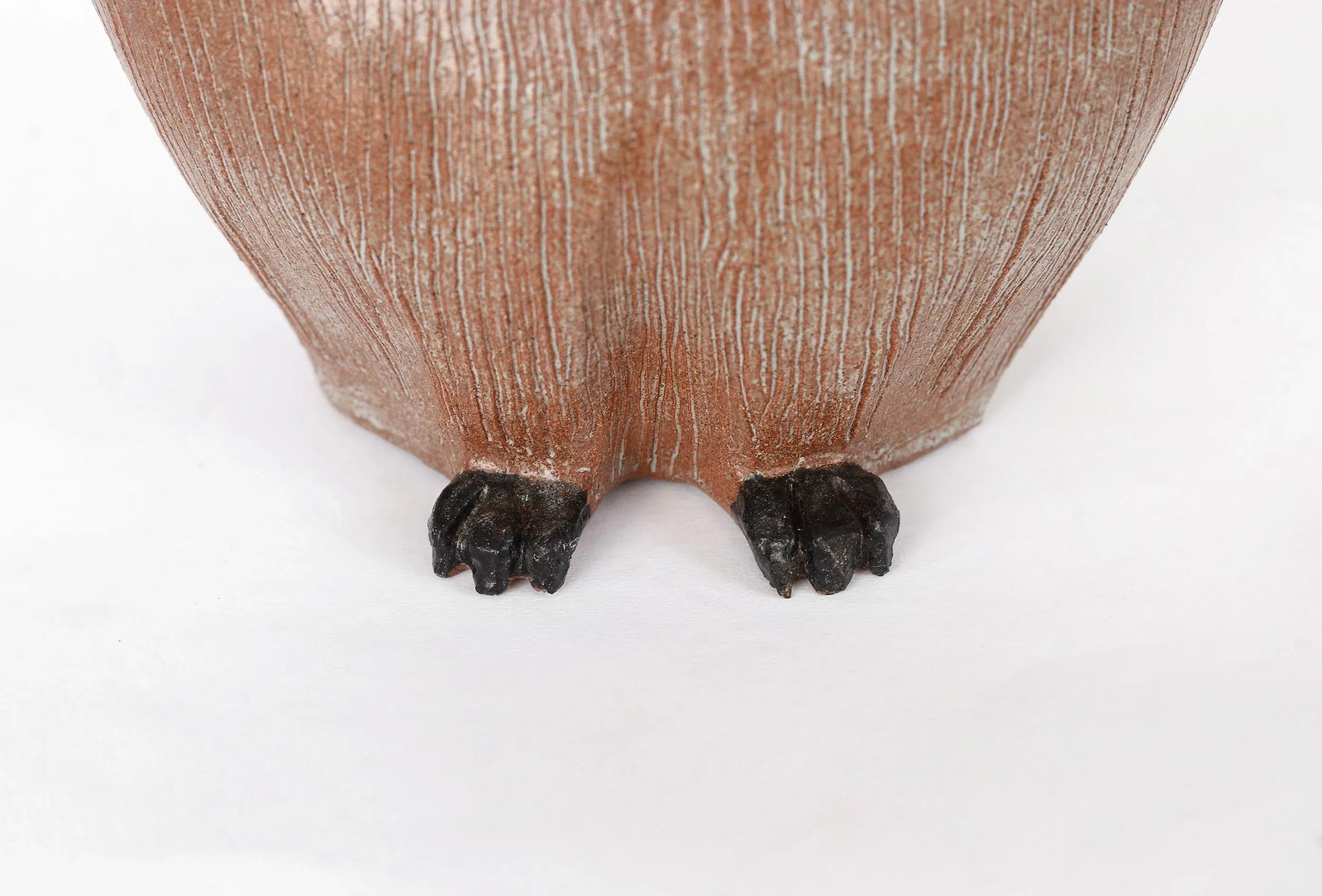 Vintage Signed Modernist Hollow Ceramic Owl Sculpture - 8