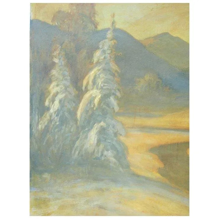 Dave Sterling Painting Of Trees And Mountains - 4