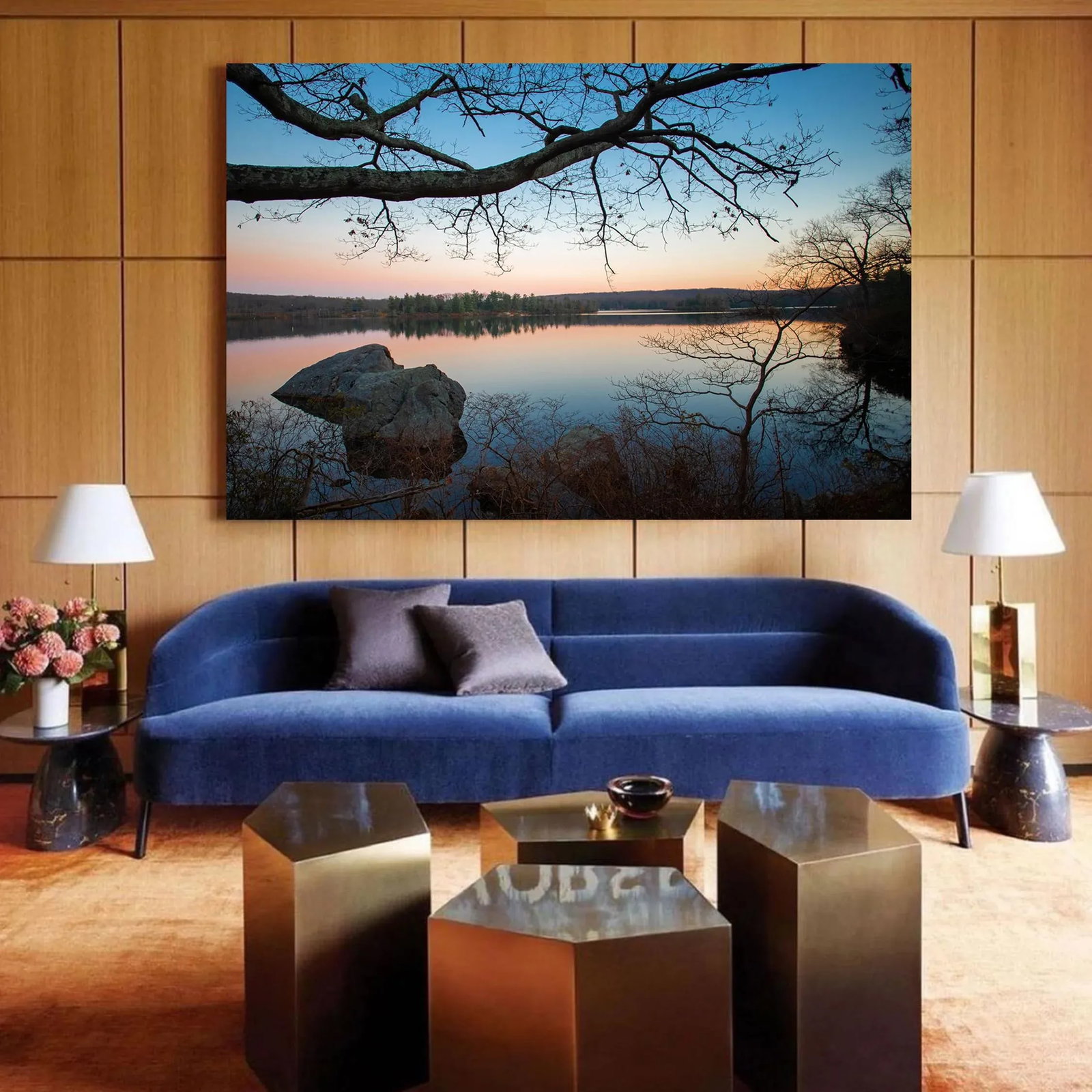 "Harriman 13" Contemporary Lake Landscape Photograph by Michael Filonow - 2