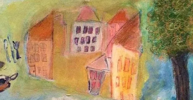 Original Expressionist Acrylic Painting on Canvas, "Traveling in the Land of Fairytales" - 3