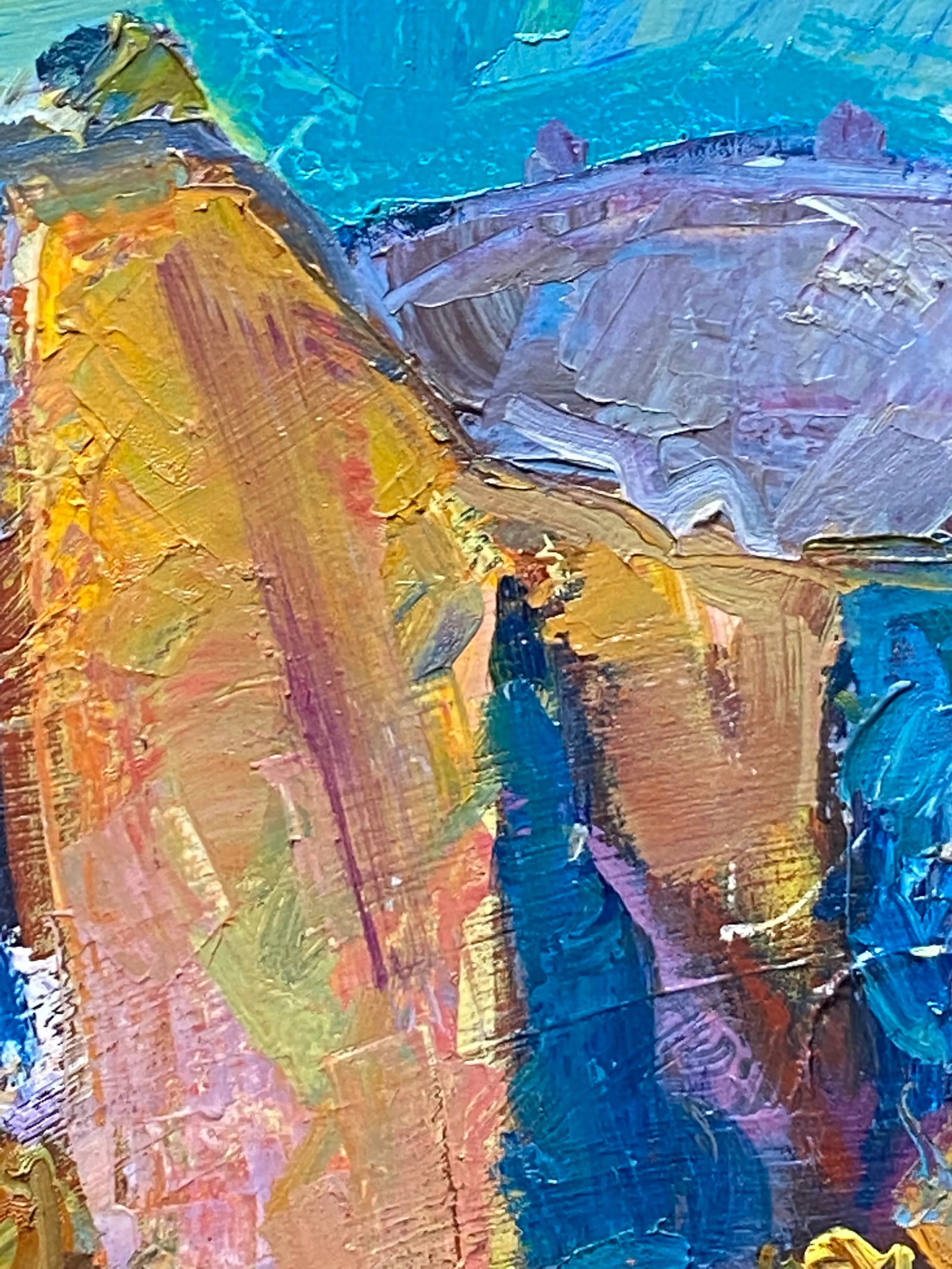 Contemporary Fauvist California Mountain Landscape Plein Air Original Painting - 4