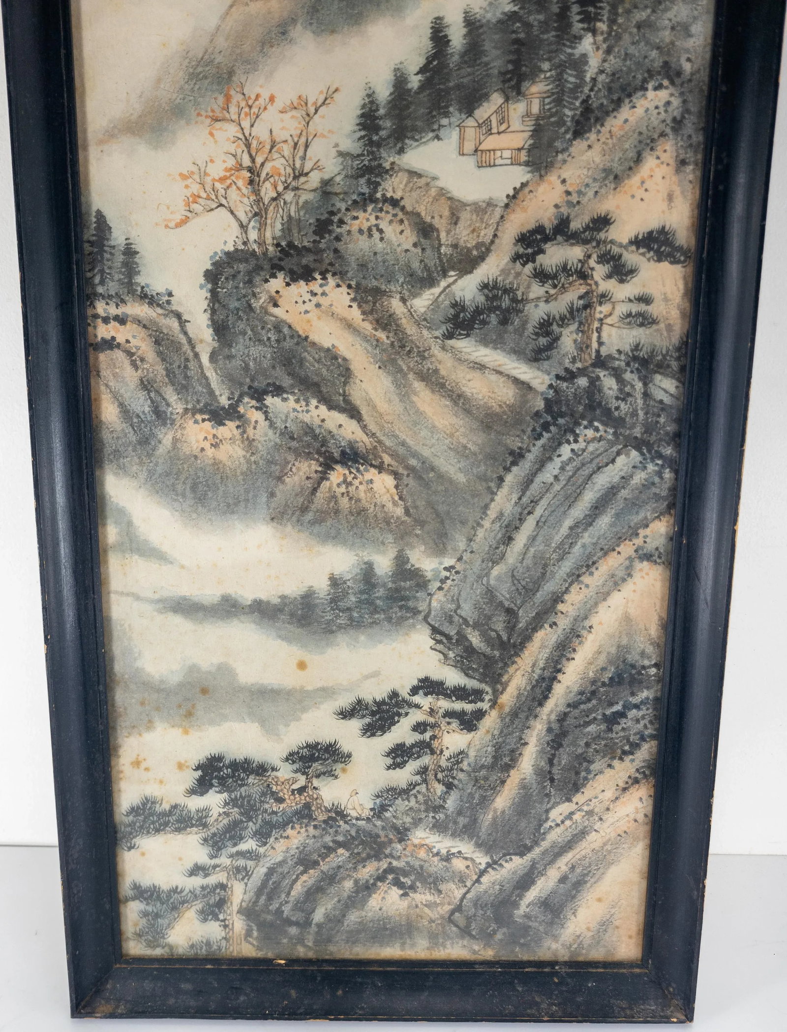 Early 20th Century Fine Chinese Watercolor Landscape Scroll Painting - 4