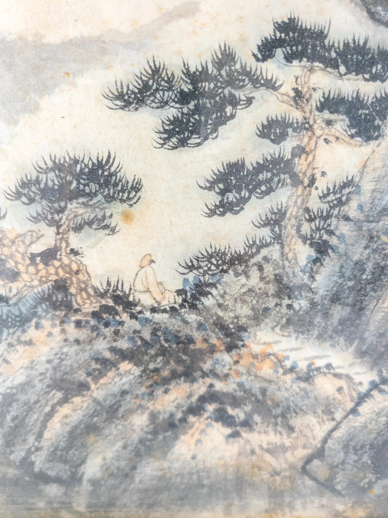Early 20th Century Fine Chinese Watercolor Landscape Scroll Painting - 6