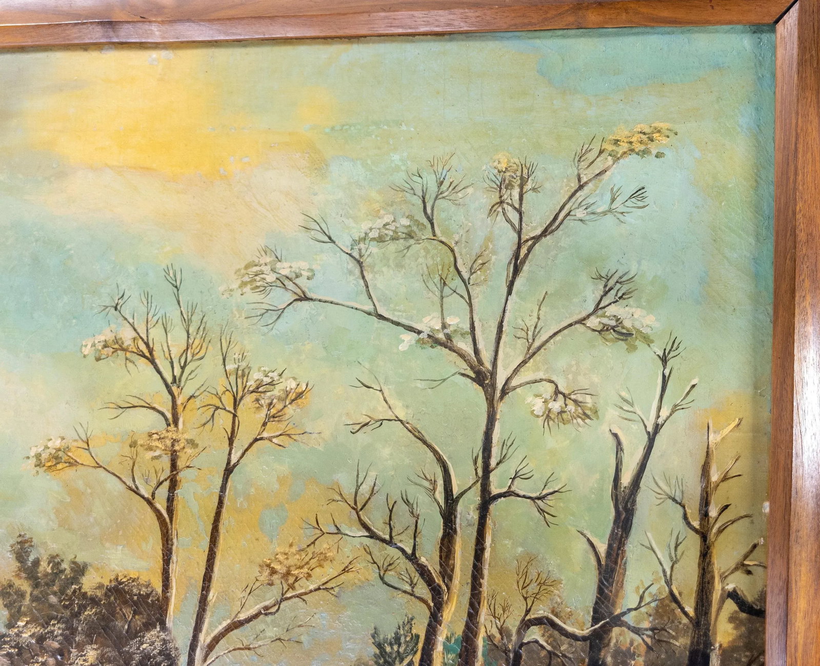 19th Century American Folk Art Americana Landscape Painting of a Farm - 6