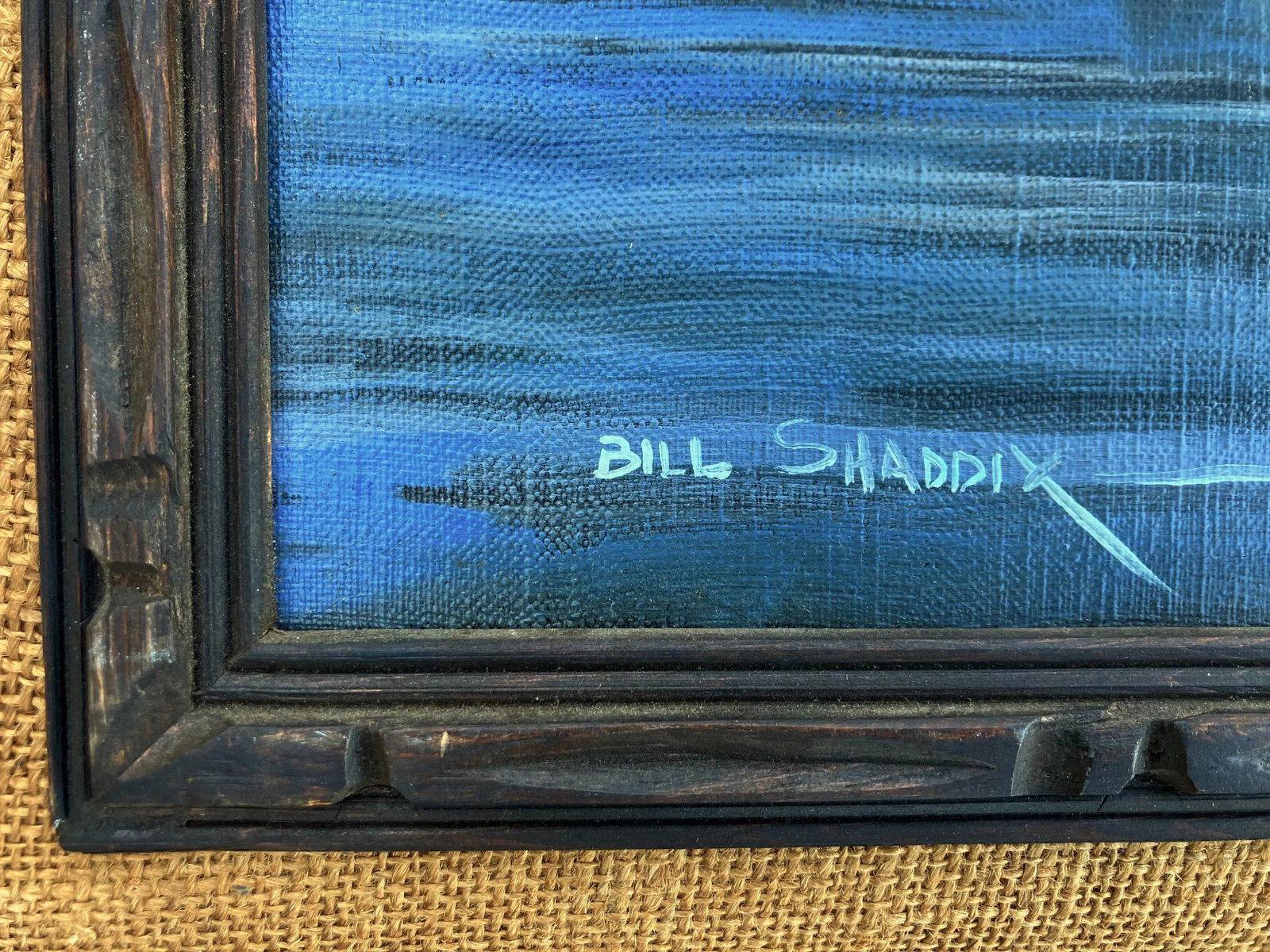 Circa 1980 Bill Shaddix Contemporary Western Expressionist Landscape Oil on Canvas, "Deep Shadows" - 3