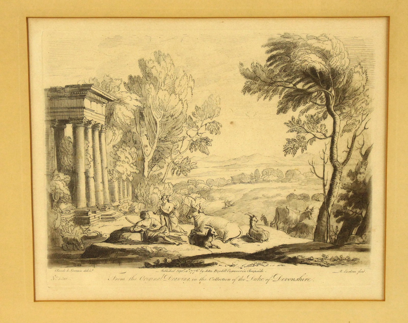 1775-76 Richard Earlom Pair of Mezzotints "Liber Veratis" by Claude Lorrain - 2