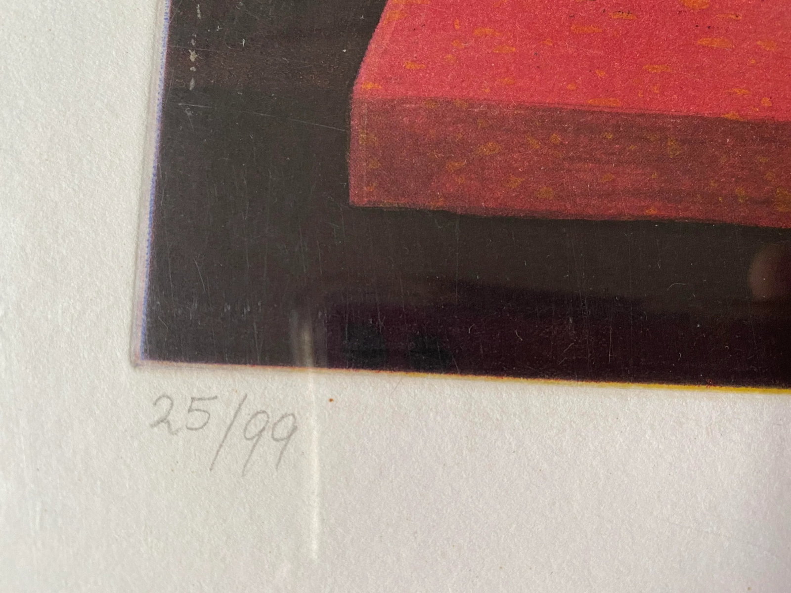 "Mt Fuji" Hand Pulled Four-Color Etching Aquatint by Fran Beallor - 4