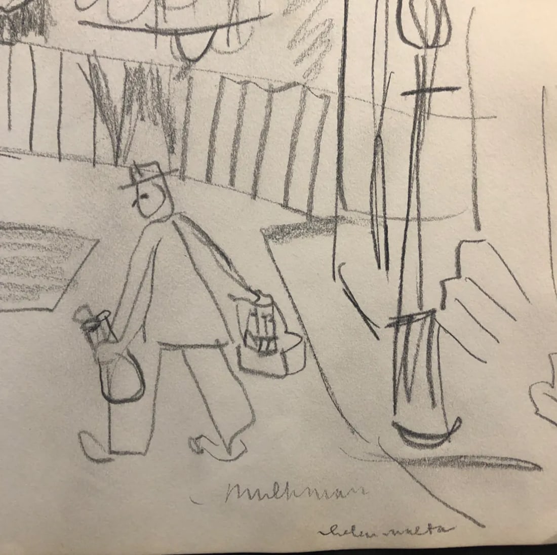 1930s Helen Malta Baltimore City Street Drawing - 3