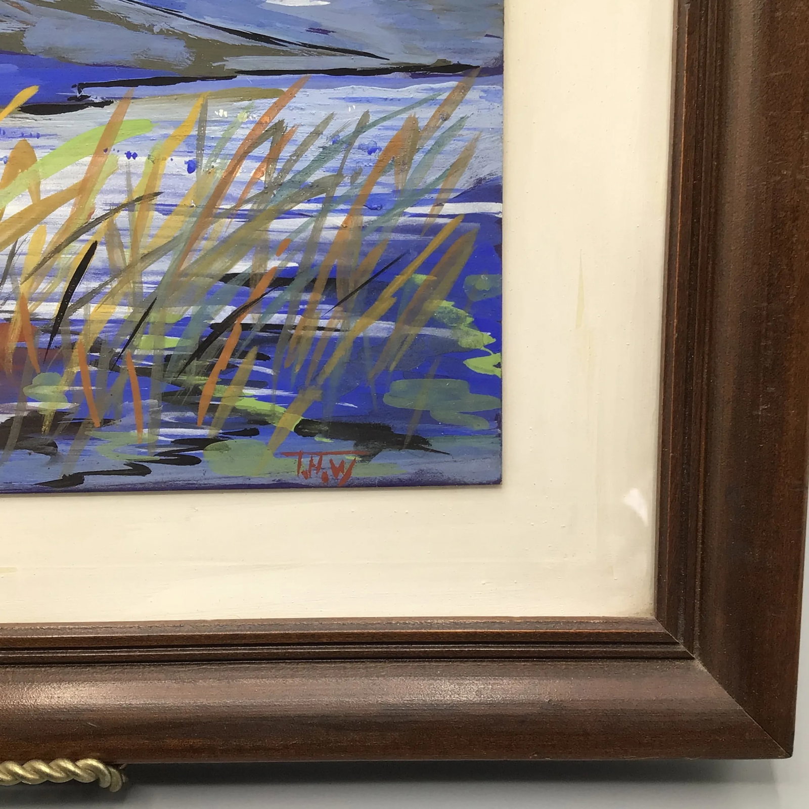 "Ducks in Flight" Signed Impressionist Framed Painting - 8